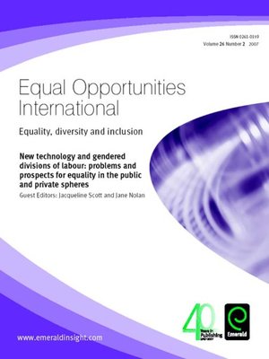 cover image of Equal Opportunities International, Volume 26, Issue 2